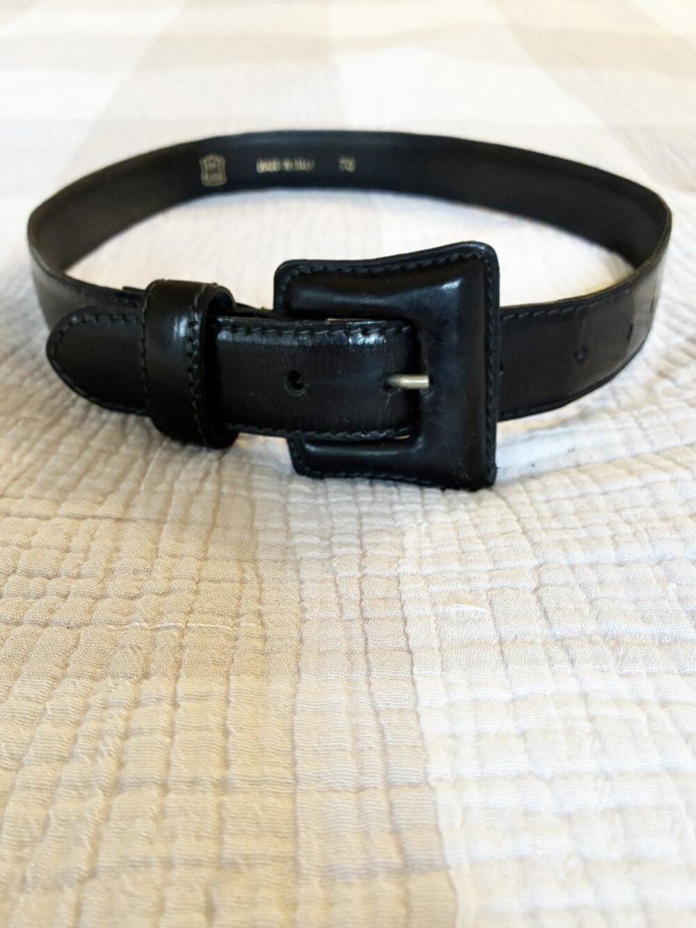 Leather Women's' Italian Belt Black XS/S